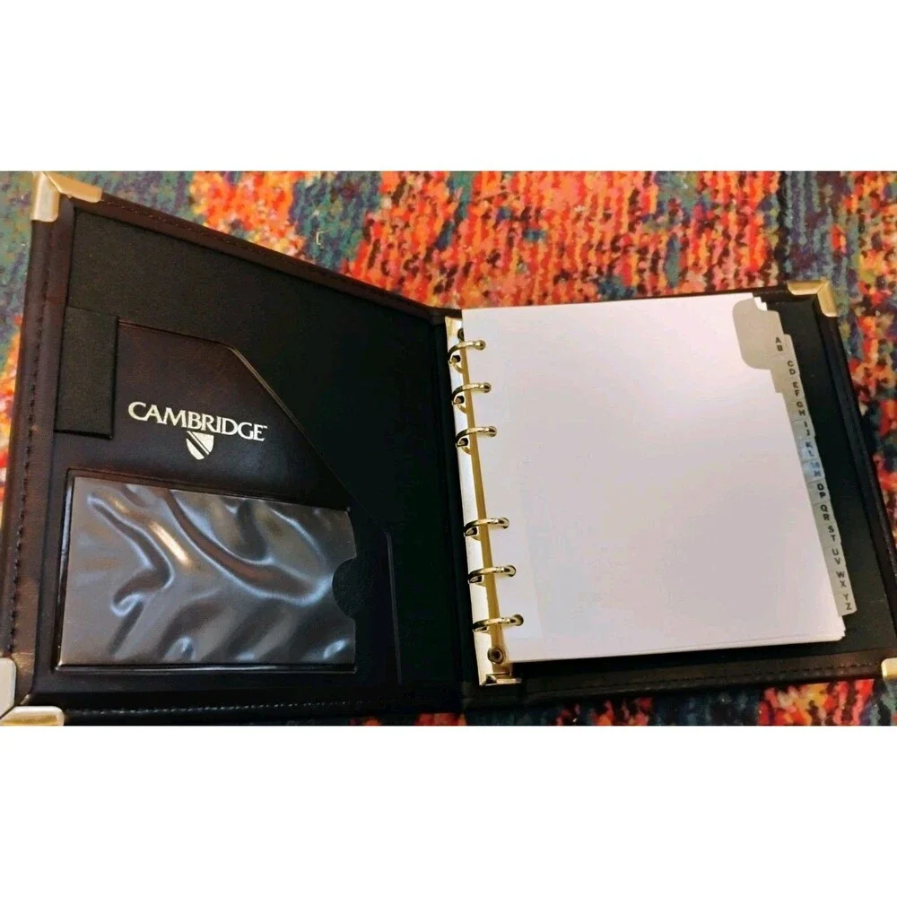 Vintage Mead Cambridge 6 Ring Personal Planner Binder Organizer Portfolio Unused